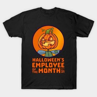 Pumpkin Haloween Employee of the Month | Jack O Lantern T-Shirt